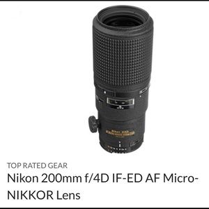 Nikon 200mm f/4D IF-ED AF Micro-NIKKOR Lens